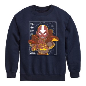 Boys' - Avatar: The Last Airbender - Avatar State Aang Graphic Long Sleeve Fleece Sweatshirt - 1 of 4