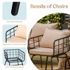 Tangkula 4PCS Patio Conversation Set Outdoor Furniture Set w/ Cushions Steel Structure - 4 of 4