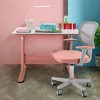 Costway Height Adjustable Kids Desk & Chair Set Study Desk Chair w/Sit-brake Caster Pink - 4 of 4