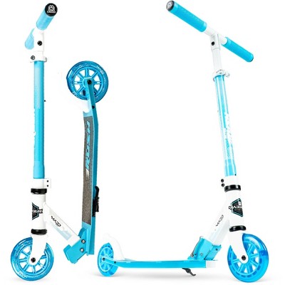 Rush 125 Folding Kick Scooter – Light-Up Wheels, Adjustable Handlebar, Carbon Steel Frame – Madd Gear