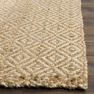 Ivory & Natural Hand-Woven Jute 4' x 6' Area Rug
