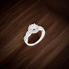 Slickblue Infinity Twist Halo Engagement Ring for Women, Round Cut Clear Cubic Zirconia, Sizes 5-10 - 2 of 4