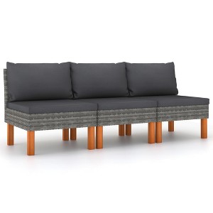 vidaXL Middle Sofa Grey - 1 of 2