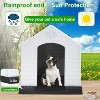 FDW 28/32/39 Inch Spacious Plastic Dog House Dog Kennel with Ventilated Roof Removable Tray - 3 of 4