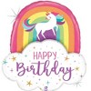 LoonBalloon 35 Inch Rainbow Unicorn Birthday Balloon with 4 latex balloons - Holographic & Magical - 2 of 3