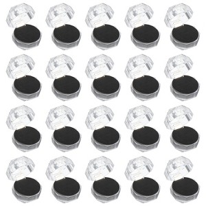 Unique Bargains Clear Plastic Foam Insert Jewelry Box Jewelry Storage - 1 of 4