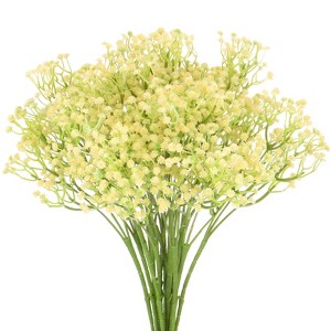 Unique Bargains Artificial Baby's Breath Faux Gypsophila Plastic Bouquets Real Touch Flowers 22.8" - 1 of 4