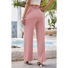 Clearlove Women's Relaxed Fit Dress Pants Tailored Wide Leg Trousers Professional Yet Comfortable Work Pants - 4 of 4