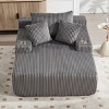 Oversized Corduroy Chaise Lounge Chair, Deep Seat Sleeper with USB & Cup Holders, 48" Wide No Assembly Sofa-3irtyhousy - 3 of 4