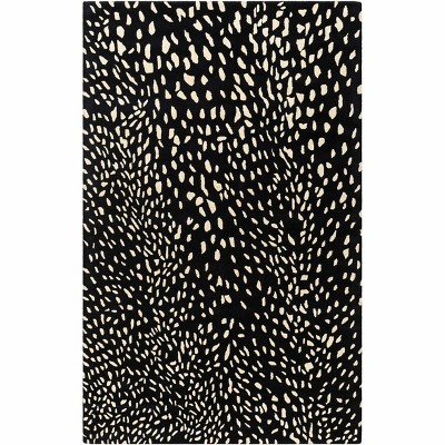 Hauteloom Athena Brown Giraffe Print Wool Rug