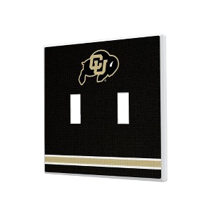 NCAA Big 12 Universities Stripe Hidden-Screw Light Switch Plate for Double Toggle - 1 of 4