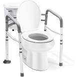 Toilet Safety Rail - Adjustable Detachable Toilet Safety Frame with Handles Stand Alone for Elderly, Handicapped - Fits Most Toilets MedicalKingUsa