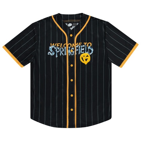 The Simpsons Men's Baseball Jersey - Homer, Bart, Lisa, Krusty the Clown - Mesh Button Down Baseball Jersey - image 1 of 1