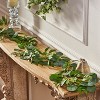 Artificial Eucalyptus Leaves Garland with Berries, Greenery Garland for Wedding Arch Backdrop, Garden Gate, Doorways, Table, Runner, Door Home Decor - 3 of 4