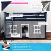Max & Lily Twin over Twin Low Bunk with Curtains - 2 of 4