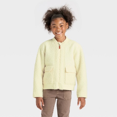 Детские куртки Cat & Jack Girls' Fleece Aviator Jacket - Cat & Jack™ Black M