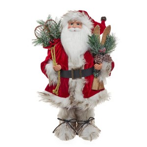 Kurt Adler 18-Inch KSA Kringles Rustic Santa with Skis - 1 of 4