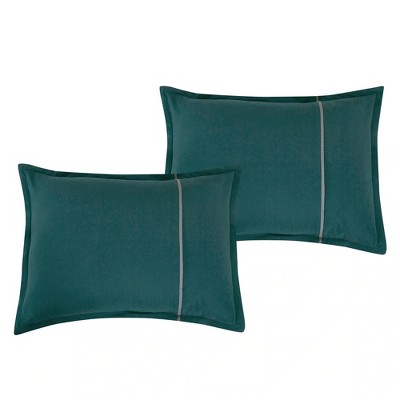 Home Mart Goods Queen Size 9 Piece Bed-in-a-Bag Teal Green Floral Solid Soft Bedding Comforter Set — фото 5