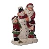 Transpac 11 in. Holiday Santa Child Snowman with Music - 3 of 4