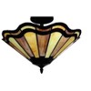 Chloe Lighting Heidi Tiffany-Style 2 Light Semi-Flush Ceiling Fixture 16" Shade - 3 of 3