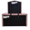 GlasFlength Decorative Wall Mirrors Reggie Fabric Mirror Wall Mirror Polished Mirror Decorative Mirror for Living Room, Pink, 22"*22"*30" - 3 of 4