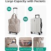 35L Carry On Rolling Duffle Bag, Detachable Wheels & PVC Wet Pocket, Practical Travel Luggage - 3 of 4