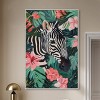 Art Remedy Zebra Hidden in Tropics Tropical Jungle Animals Wall Art Framed - 2 of 4