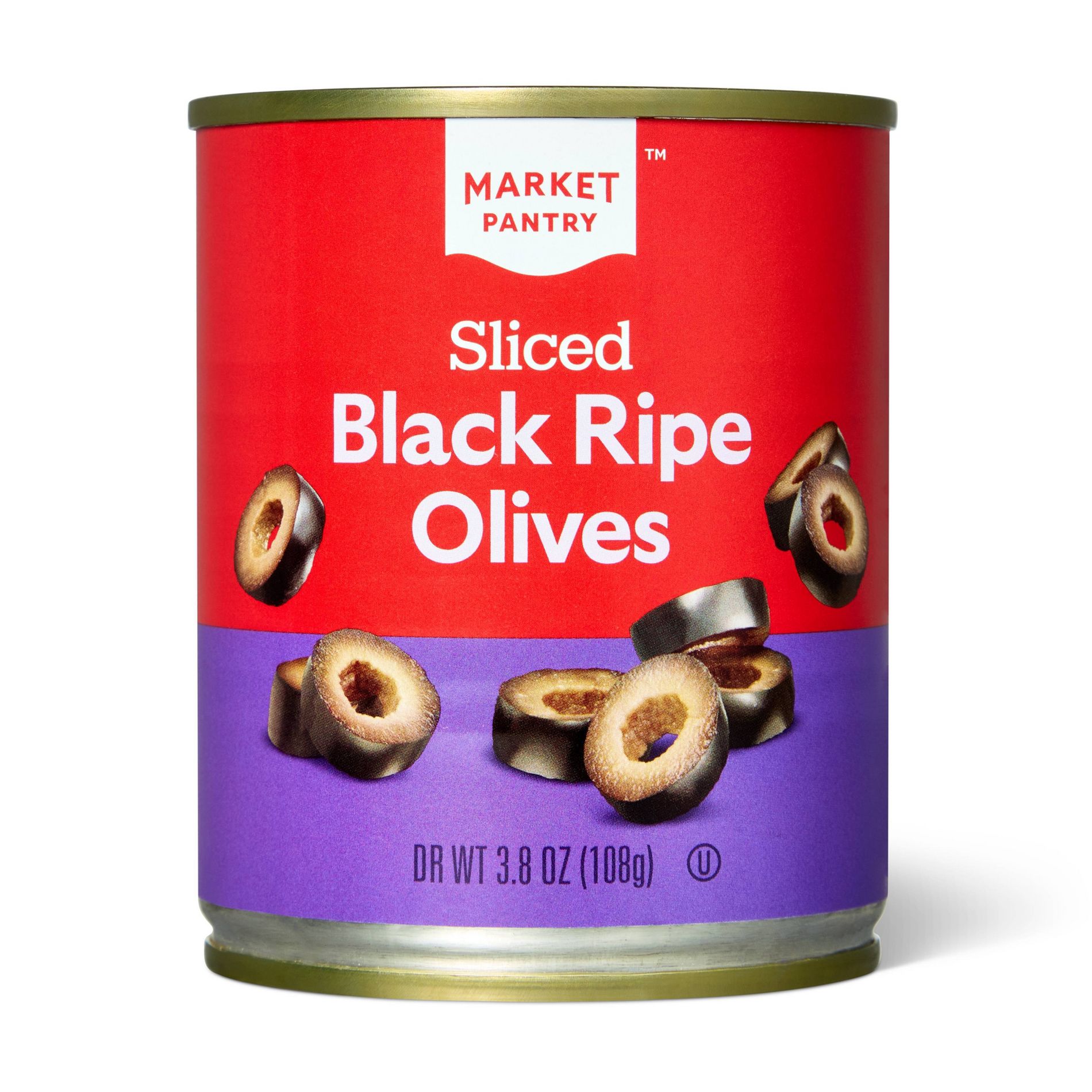 Sliced Black Ripe Olives - 3.8oz - Market Pantry™