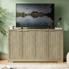 Buffet Sideboard Cabinet, Fluted Modern Credenza with Doors & Shelves - 2 of 4
