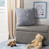 Ella Knit Pillow - Light Grey/Ivory - 20"X20" - Safavieh - 3 of 4
