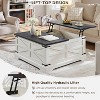 SinCiDo Farmhouse Lift Top Coffee Table, 36" Square Center Table w/Large Hidden Storage Compartment, Rustic Wood Living Room Dining Table - 3 of 4
