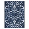 Vintage Floral Area Rug for Living Room Forest Leaves Pattern Rugs for Bedroom Dining Room Office Thin Non Slip Low Pile Rug - 2 of 4