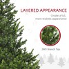 Soscooter 7ft Artificial Christmas Tree, Sparse Realistic Cedar Tree with 2901 Tips, Easy Assembly, Hinged Xmas Tree for Home Office Holiday, Green - 4 of 4