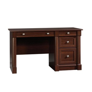 HomeStock Palladia Executive Desk Brown – 23.5"D x 53.12"W x 30"H – Flip-Down Panel – 144 lbs - 1 of 4