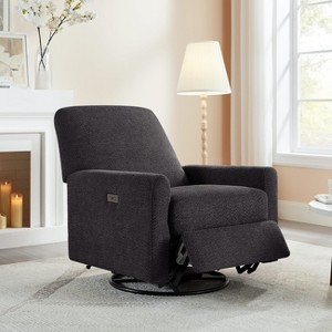 VANOMi 31.5‘’ Boucle Swivel Glider Power Recliner - 1 of 4