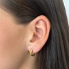 EVRY JEWELS WATERPROOF Gold or Silver Plated Stainless Steel Chunky Dome Hoop Earrings - 4 of 4