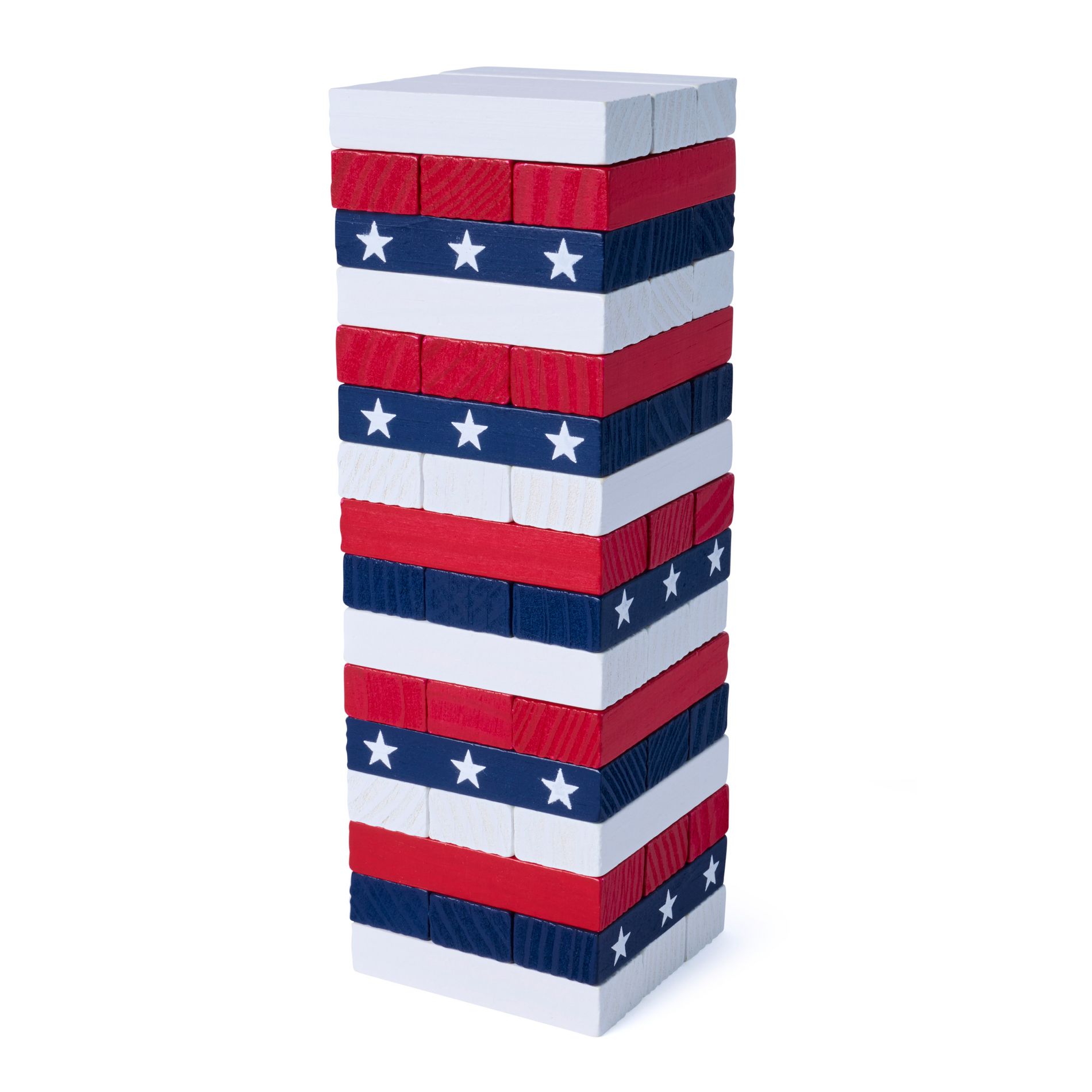 Jumbling Tower, Americana Collection in Red, White and Blue (Target Exclusive)