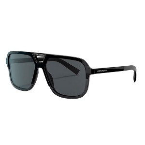Dolce & Gabbana DG 4354 193481 Unisex Square Polarized Sunglasses Black 61mm - 1 of 3