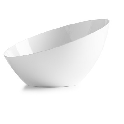 Posh Setting White Angled Plastic Small Serving Bowls - 8 oz. - 5 Pack