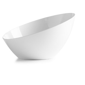 Posh Setting White Angled Plastic Small Serving Bowls - 8 oz. - 5 Pack - 1 of 4