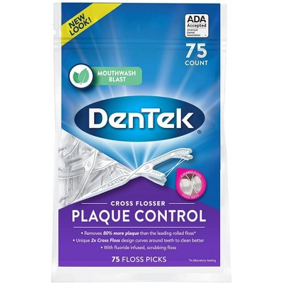 DenTek - Cross Flossers, Plaque Control, 75 Ct