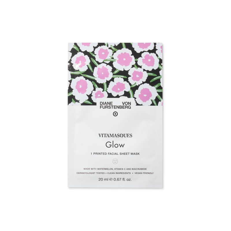 DVF for Target x Vitamasques Poppy Sheet Mask - Glow - 0.67 fl oz, 1 of 4