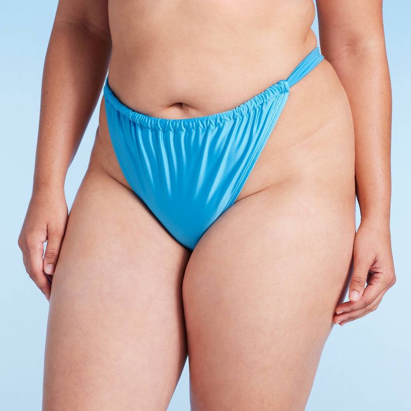 Women's Wide Strap Adjustable High Leg Bikini Bottom - Wild Fable™, 5 of 9