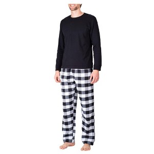SLEEPHERO Crew Neck Long Sleeve Tee Shirt with Flannel Pajama Pants with Pockets - 1 of 1