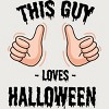 Junior's Design By Humans This Guy Loves Halloween By MultimediaOne T-Shirt - 2 of 3