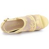 Allegra K Women's Open Toe Platform Heel Lace Wedges Sandals - 4 of 4