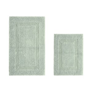 Lux Premium 100% Cotton Tufted Solid Reversible 2 Piece Bath Rug Set – Ultra-Soft, Water-Absorbent, Durable, Machine Washable Bathroom Rug - 1 of 4