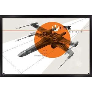 Trends International Star Wars: Mid-century Modern - X-Wing Framed Wall Poster Prints - 1 of 4