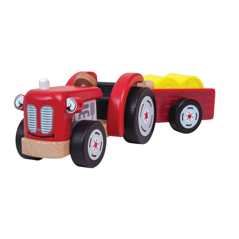Bigjigs Tractor and Trailer Playset, 1 of 4