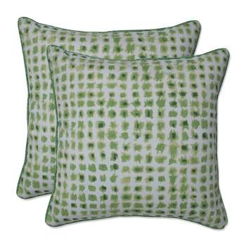 18.5"x18.5" Pillow Perfect 2pc Square Throw Pillow Set Indoor/Outdoor Alauda Grasshopper